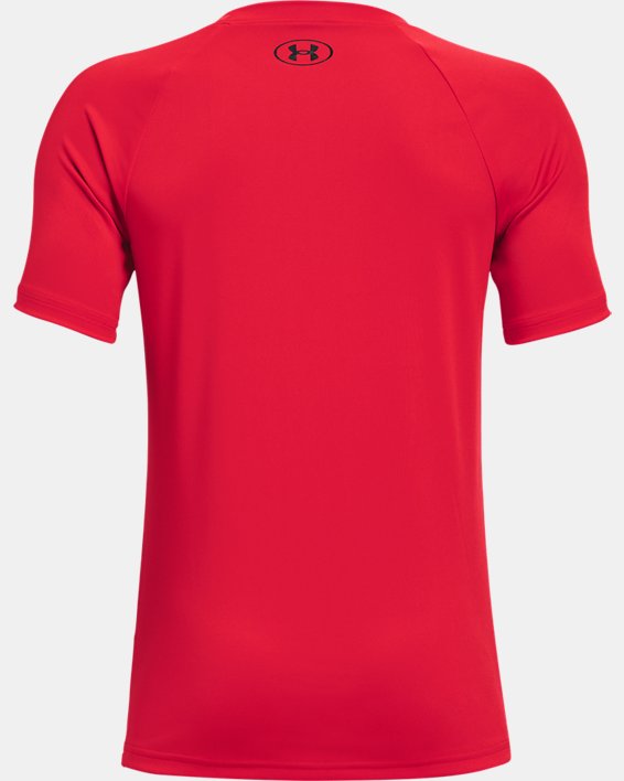 Boys' UA Tech™ Big Logo Short Sleeve, Red, pdpMainDesktop image number 1